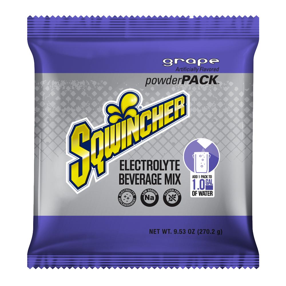 Sqwincher Powder 1-Gallon Pouch Full Case - Grape