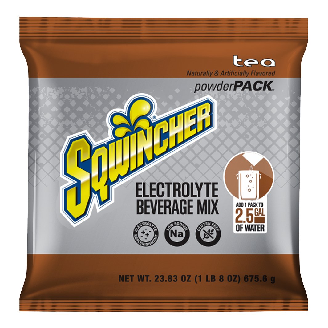 Sqwincher Powder 2.5-Gallon Pouch Full Case - Tea