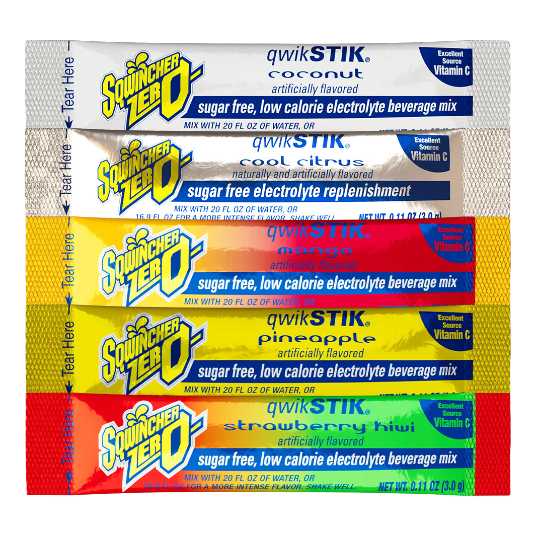 Sqwincher Zero Qwik Stiks | 500 Qwik Stiks per Full Case – Powder
