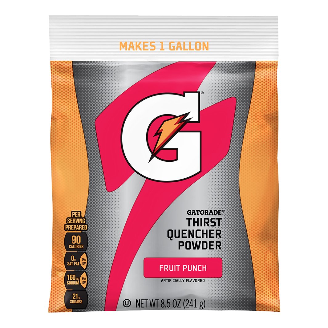 Gatorade Powder Mix 1-Gallon Single Pouch - Fruit Punch