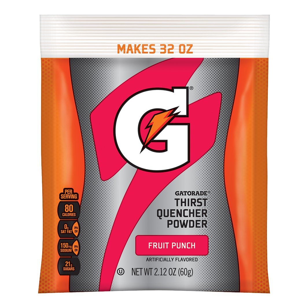 Gatorade Mix 1-Quart Pouch Half Case - Fruit Punch