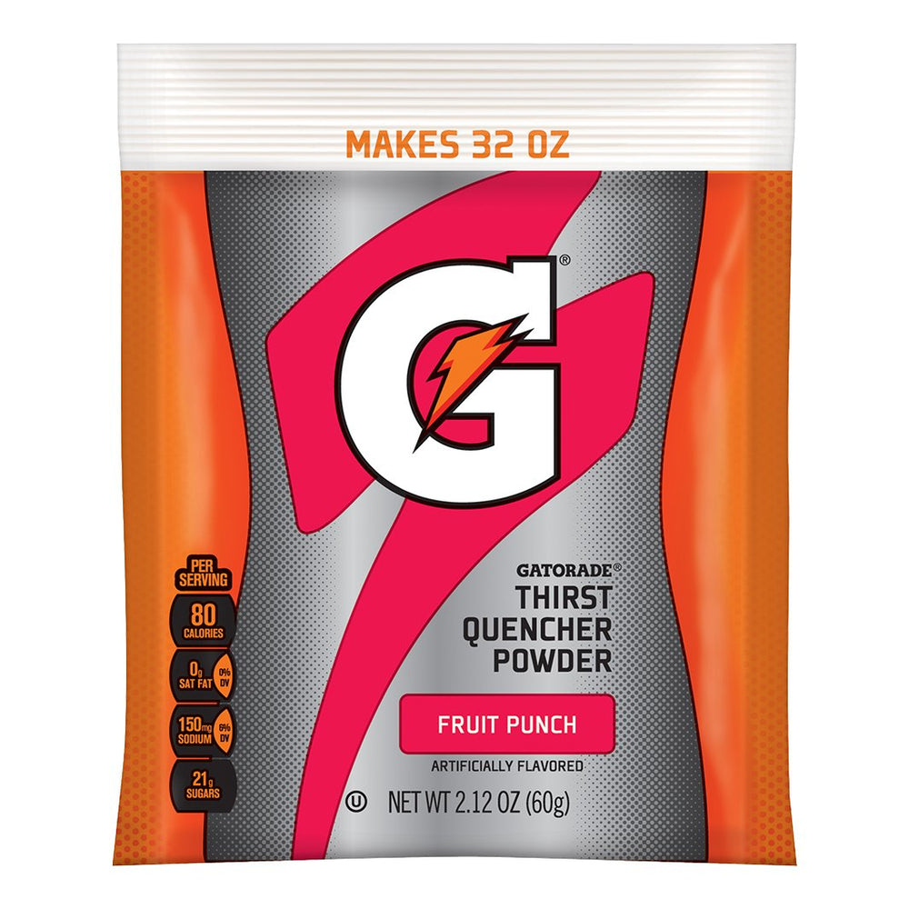 Gatorade Powder 1-Quart Pouch Full Case - Fruit Punch