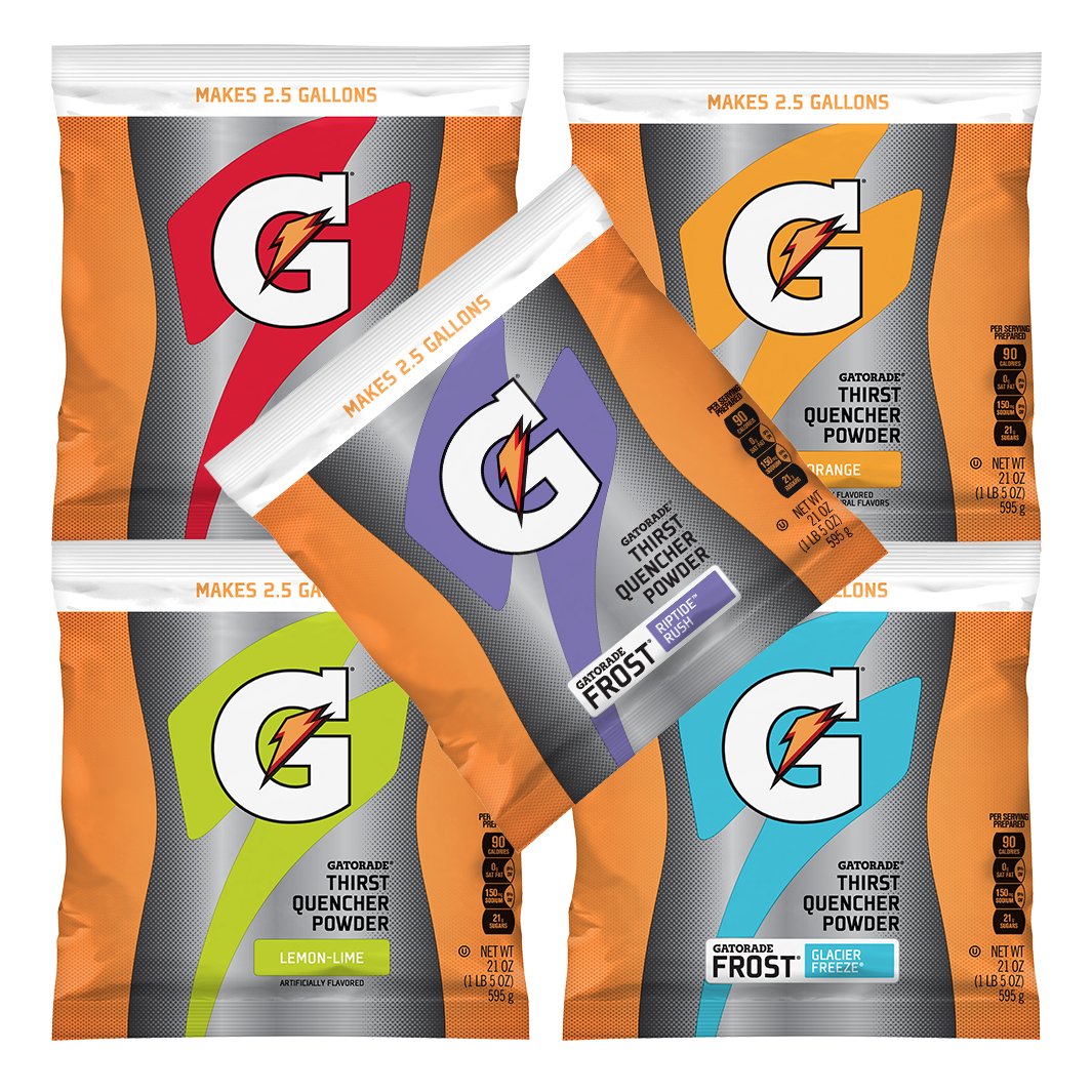 Gatorade Powder 2.5-Gallon Pouch Full Cases