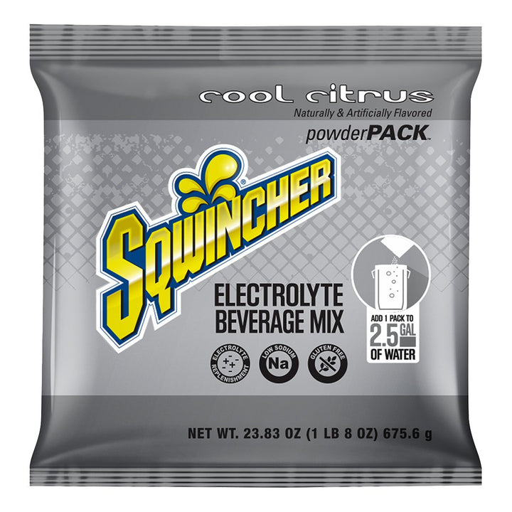Sqwincher Powder 2.5-Gallon Pouch Full Case - Cool Citrus
