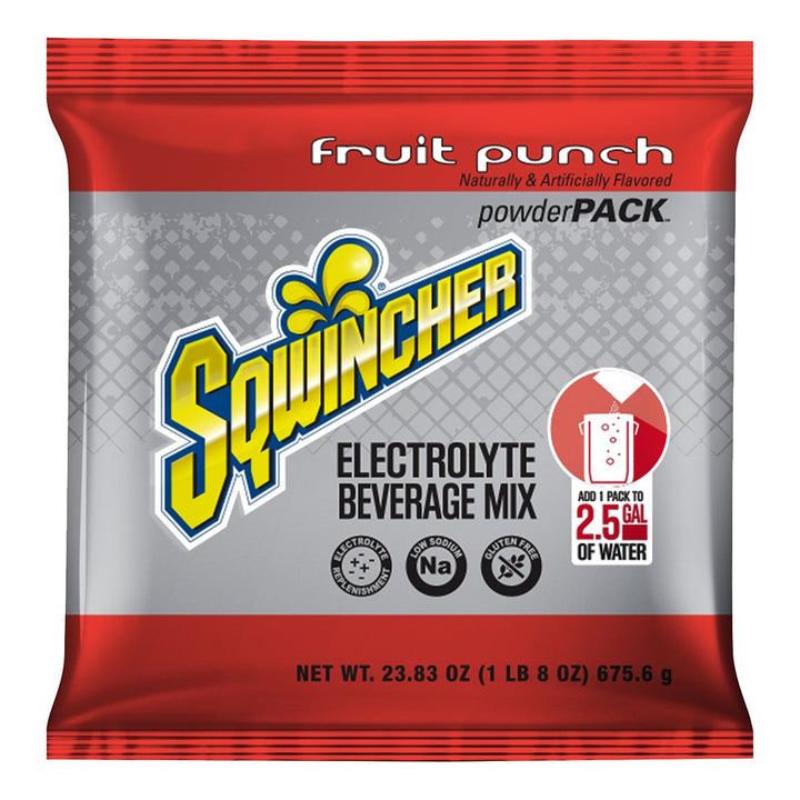 Sqwincher Powder Mix 2.5-Gallon Single Pouch - Fruit Punch