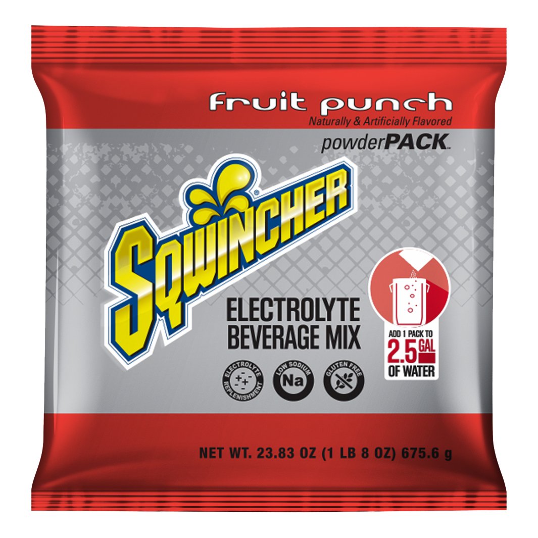 Sqwincher Powder 2.5-Gallon Pouch Full Case - Fruit Punch