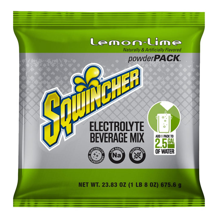 Sqwincher Powder 2.5-Gallon Pouch Full Case - Lemon Lime