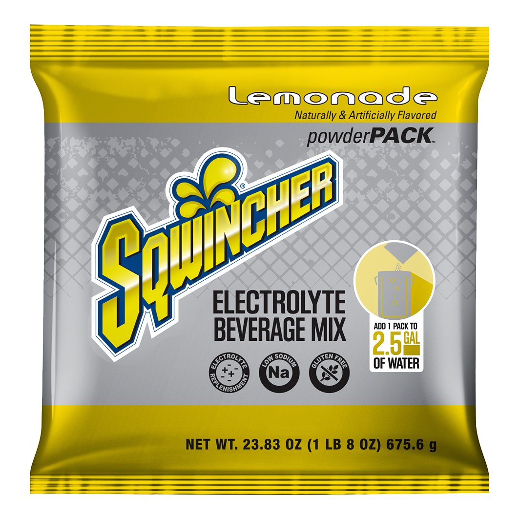Sqwincher Powder 2.5-Gallon Pouch Full Case - Lemonade