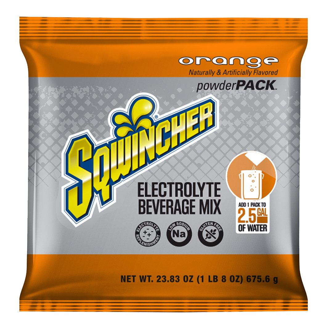 Sqwincher Powder 2.5-Gallon Pouch Full Case - Orange