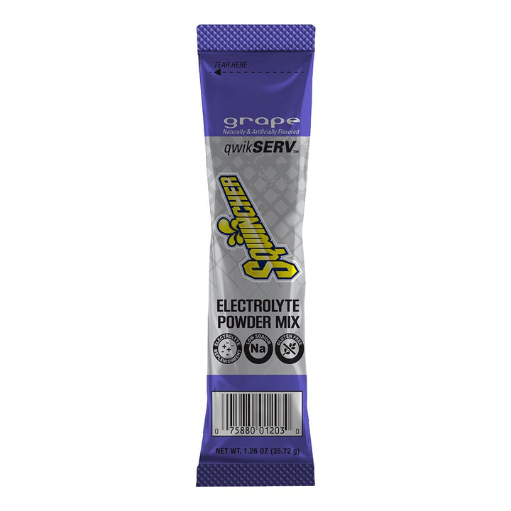 Sqwincher Qwik Serv Powder Stick Full Case - Grape