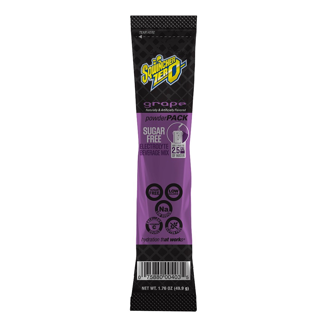 Sqwincher Zero Powder 2.5-Gallon Pouch Full Case - Grape