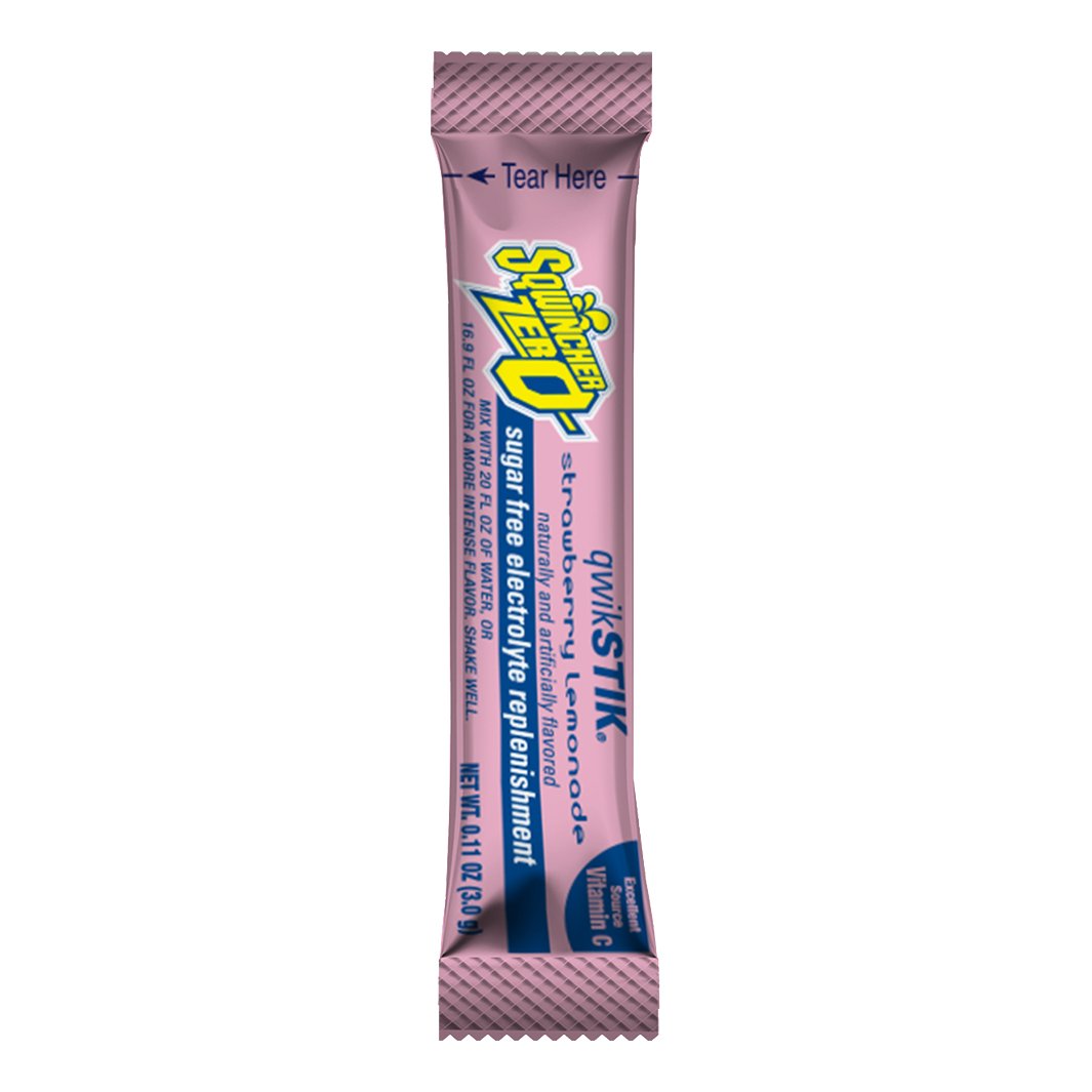 Sqwincher Zero Qwik Stik 20-oz Half Case - Strawberry Lemonade