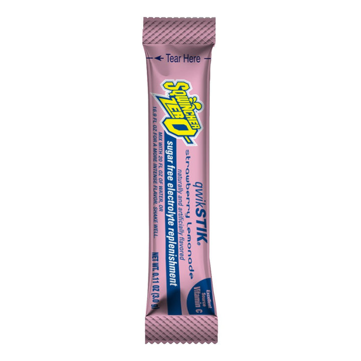 Sqwincher Zero Qwik Stik 20-oz Half Case - Strawberry Lemonade